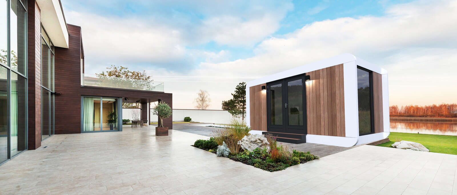 Officecube thuiskantoor in tuin