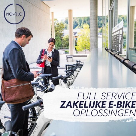 Movelo full service zakelijke e-bike oplossingen - man en vrouw bij e-bike