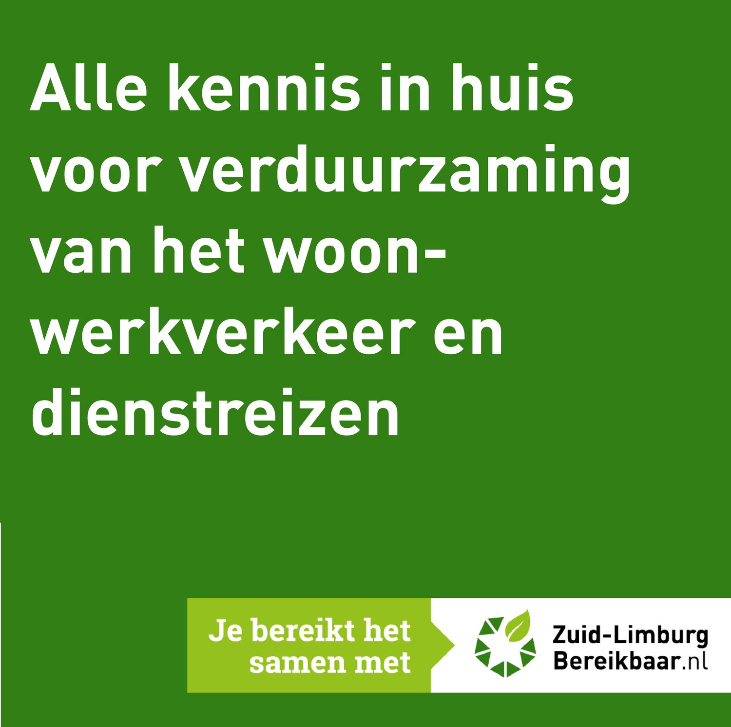 Banner training mobiliteitsmanager - alle kennis in huis voor verduurzaming woon-werkverkeer en dienstreizen