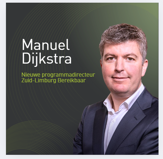 Nieuwe programmadirecteur Manuel Dijkstra van Zuid-Limburg Bereikbaar